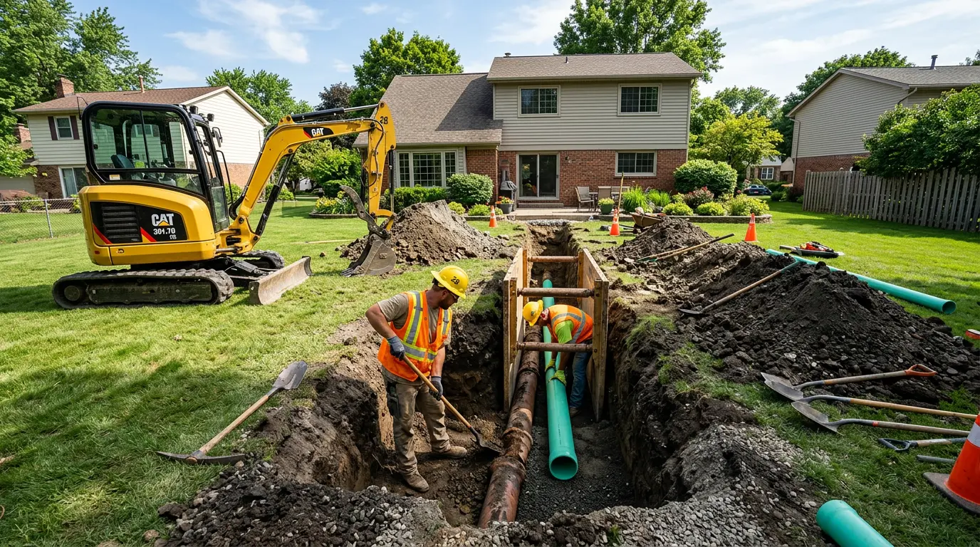 Sewer Line Installation in Sand Lake, NY